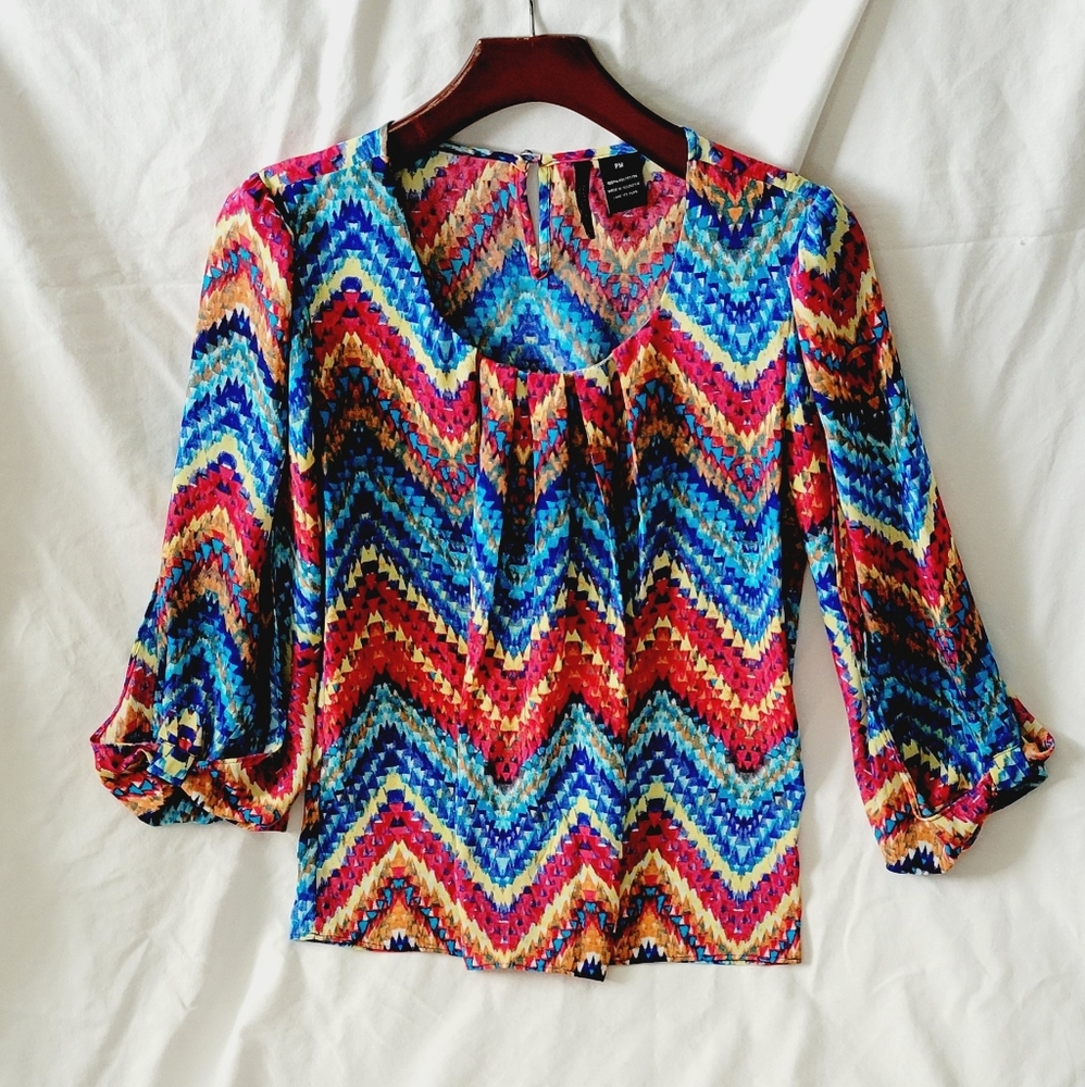 New Directions 3/4 sleeve blouse sz PM